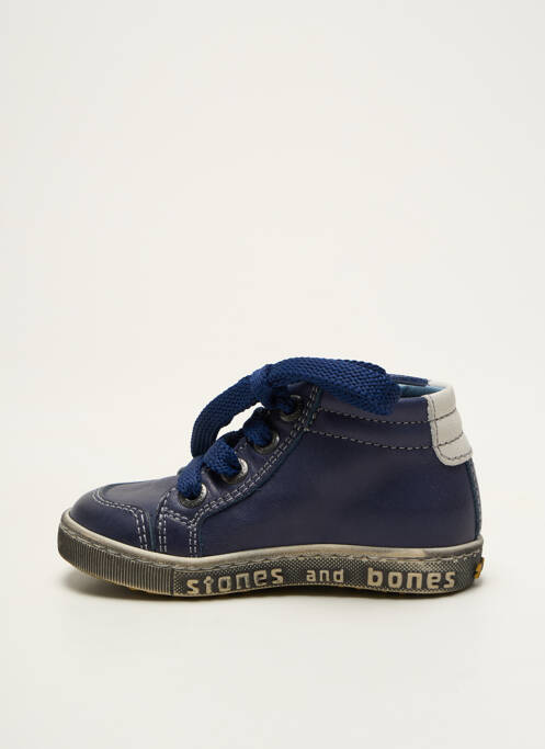 Baskets tissage satiné bout rond bleu STONES AND BONES garcon