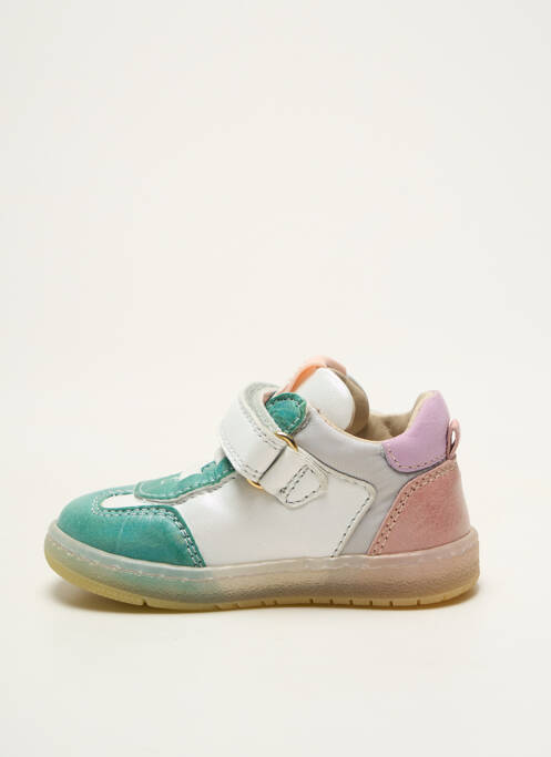 Baskets matière lisse bout rond blanc STONES AND BONES fille