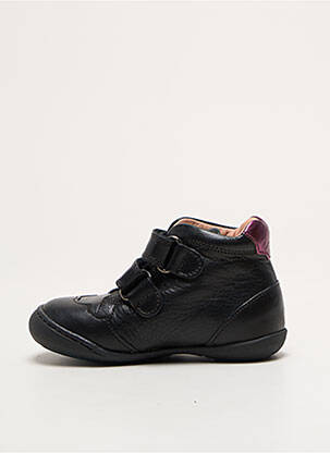 Baskets matière lisse bout rond noir RONDINELLA fille