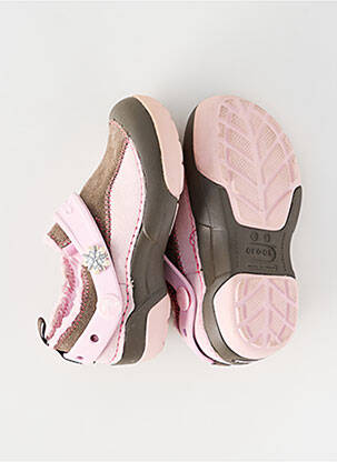Chaussons/pantoufles bout rond bout rond rose CROCS enfant