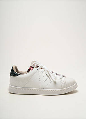 Baskets impression bout rond blanc VICTORIA fille