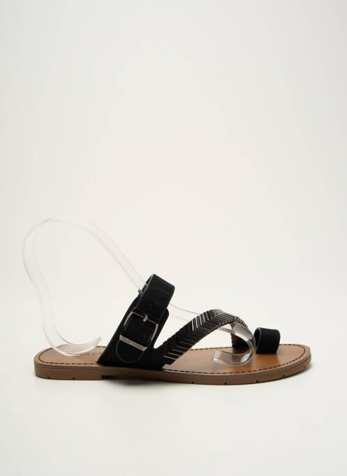Tongs talon plat jusqu'à 3cm noir CHATTAWAK femme
