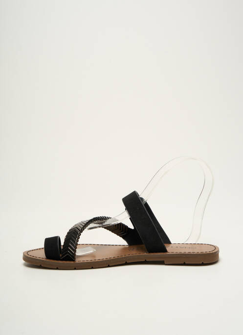 Tongs talon plat jusqu'à 3cm noir CHATTAWAK femme