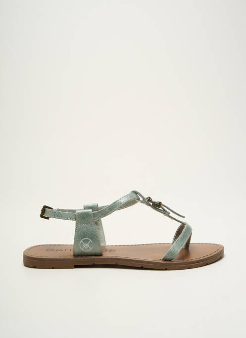 Tongs vert CHATTAWAK pour femme