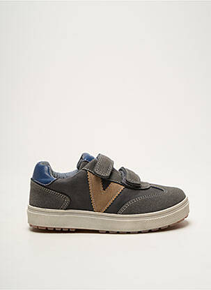 Baskets matière lisse bout rond gris VICTORIA garcon