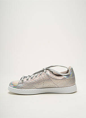 Baskets impression bout rond argent VICTORIA fille