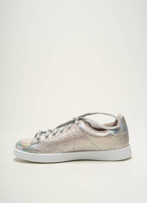 Baskets impression bout rond argent VICTORIA fille