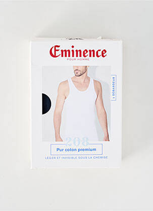 T-shirt coupe cintrée fines bretelles bleu EMINENCE homme