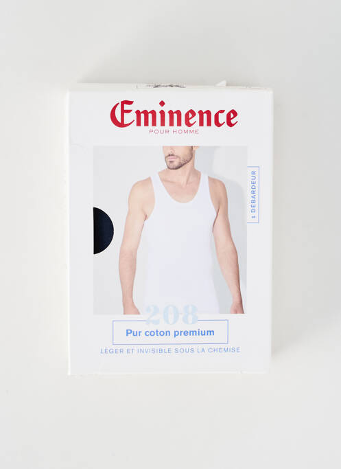 T-shirt coupe cintrée fines bretelles bleu EMINENCE homme