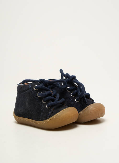 Bottillons nubuck bout rond bleu BELLAMY garcon