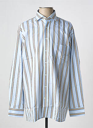 Chemise manches longues poches bleu SEIDEN STICKER homme