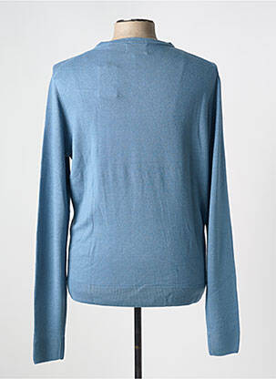 Pull col v manches longues bleu JIMMY TAVERNITI homme