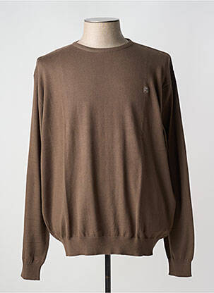 Pull col rond manches longues marron OLD TAYLOR homme