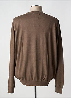 Pull col rond manches longues marron OLD TAYLOR homme