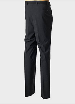 Pantalon droit fermeture zippée sous rabat avec crochet taille normale noir MURK homme