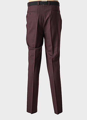Pantalon droit fermeture zippée sous rabat avec crochet taille normale violet MURK homme
