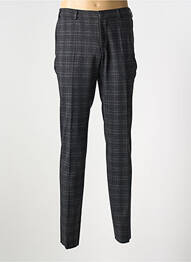 Pantalon chino fermeture zippée sous rabat avec crochet taille normale gris LUIGI MORINI homme