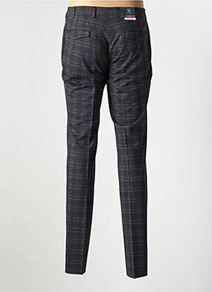 Pantalon chino fermeture zippée sous rabat avec crochet taille normale gris LUIGI MORINI homme