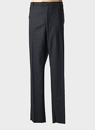 Pantalon droit fermeture zippée sous rabat avec crochet taille normale noir MURK homme