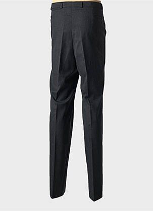 Pantalon droit fermeture zippée sous rabat avec crochet taille normale noir MURK homme