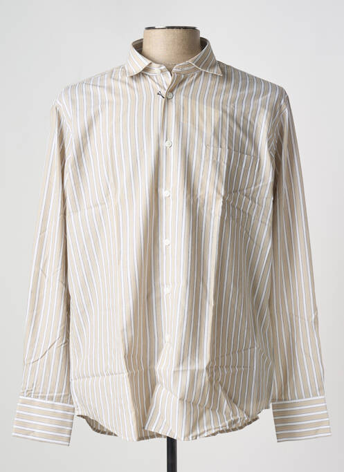 Chemise manches longues beige JUPITER pour homme