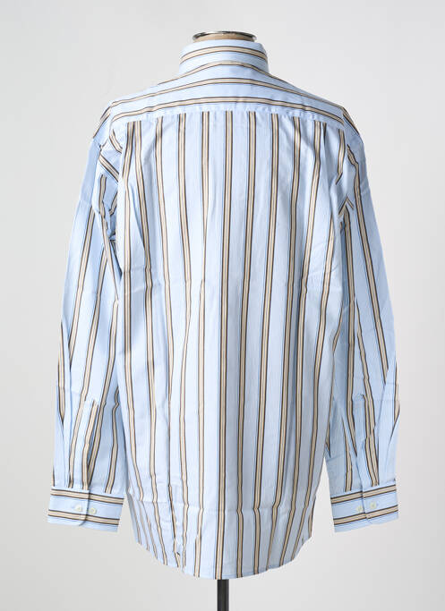 Chemise manches longues bleu SEIDEN STICKER pour homme