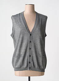 Gilet sans manche poches gris ELLEMME femme