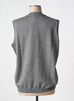 Gilet sans manche maille fine gris ELLEMME femme