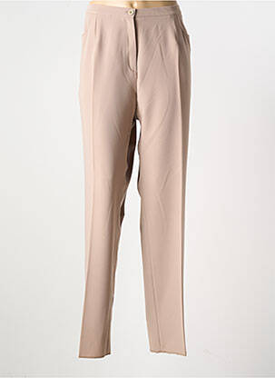 Pantalon droit stretch taille normale beige GRIFFON femme