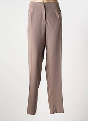 Pantalon droit stretch taille normale marron GRIFFON femme
