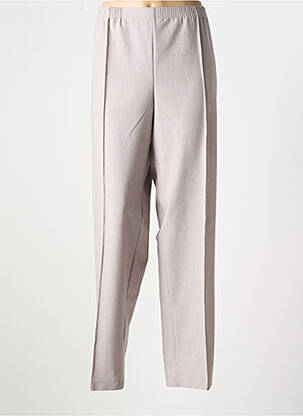 Pantalon droit taille élastique taille normale gris GRIFFON femme