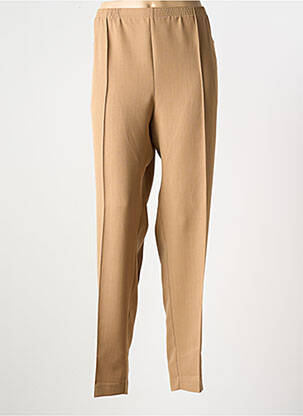 Pantalon droit stretch taille normale marron GRIFFON femme