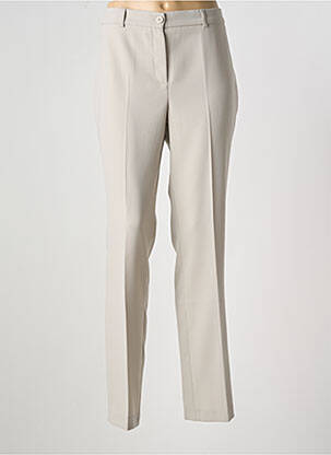 Pantalon droit tissage crêpe taille normale gris DIANE LAURY femme