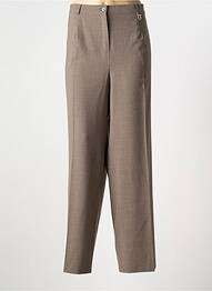 Pantalon droit stretch taille normale marron GELCO femme