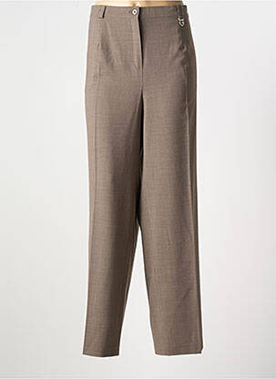 Pantalon droit stretch taille normale marron GELCO femme