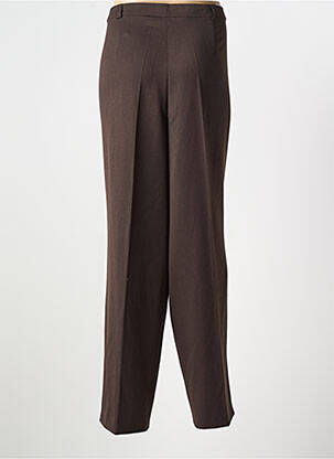Pantalon droit tissage popeline taille normale marron GELCO femme