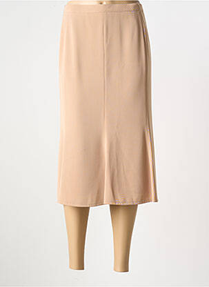 Jupe mi-longue stretch beige GELCO femme