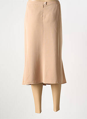Jupe mi-longue stretch beige GELCO femme