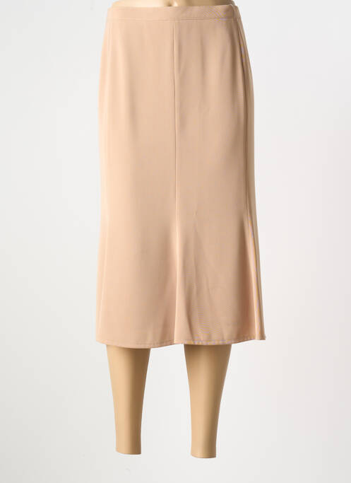 Jupe mi-longue beige GELCO pour femme