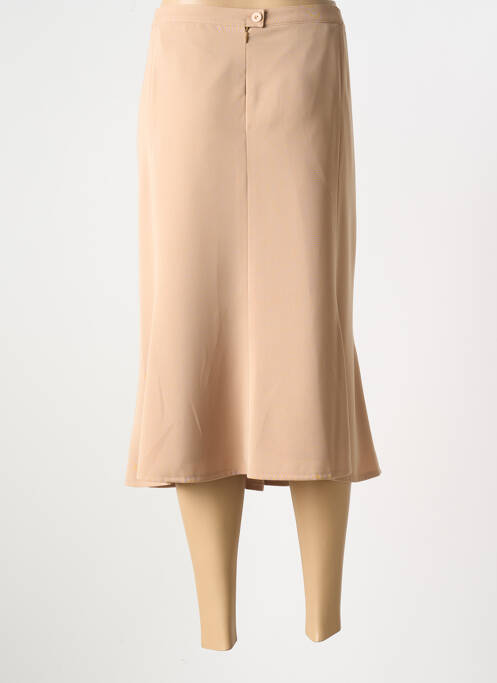 Jupe mi-longue beige GELCO pour femme