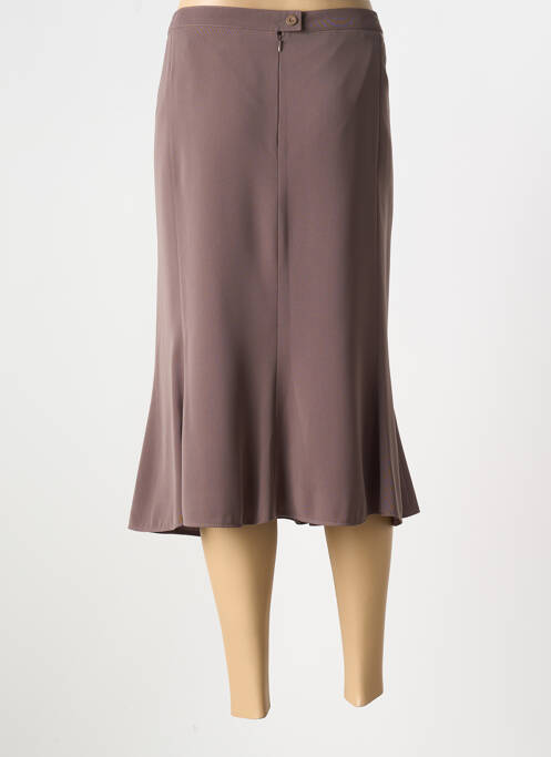 Jupe mi-longue marron GELCO pour femme