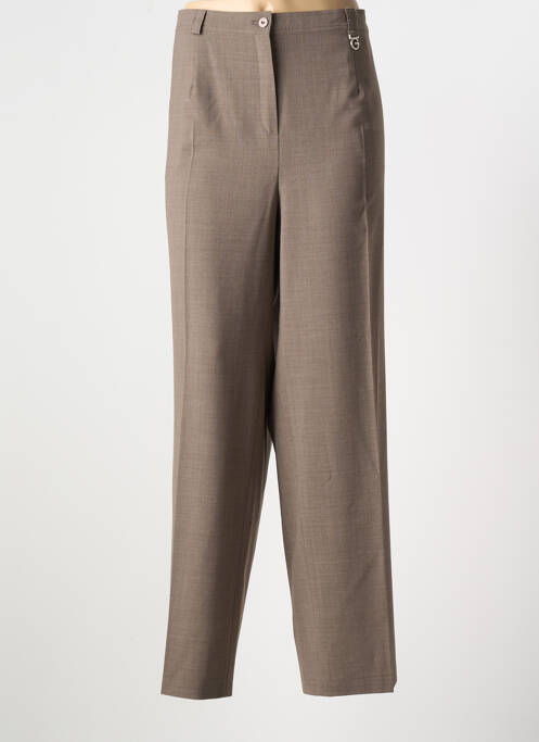 Pantalon droit marron GELCO pour femme