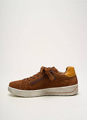 Baskets nubuck bout rond marron BABYBOTTE garçon