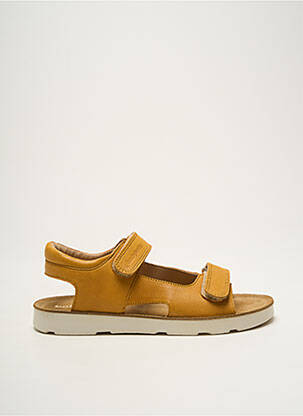Sandales/nu pieds tissage satiné bout ouvert jaune BABYBOTTE garçon