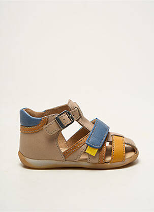 Sandales/nu pieds tissage satiné bout rond beige BABYBOTTE garçon