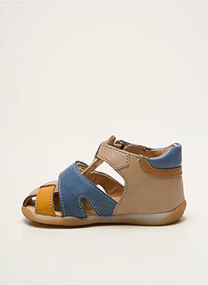 Sandales/nu pieds tissage satiné bout rond beige BABYBOTTE garçon