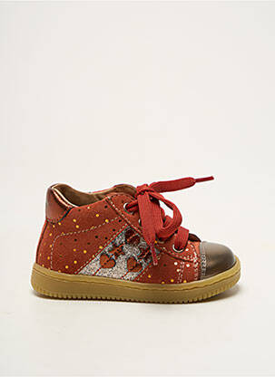 Chaussons/pantoufles tissage tissage pailleté bout rond rouge BABYBOTTE fille
