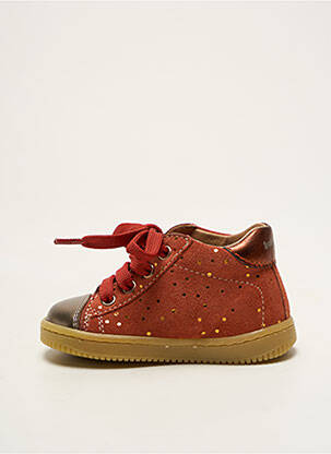 Chaussons/pantoufles tissage tissage pailleté bout rond rouge BABYBOTTE fille