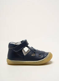 Sandales/nu pieds tissage satiné bout rond bleu BELLAMY garcon