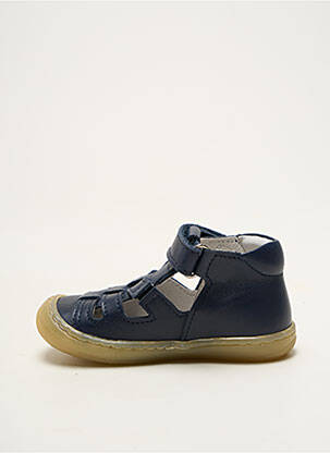 Sandales/nu pieds tissage satiné bout rond bleu BELLAMY garçon